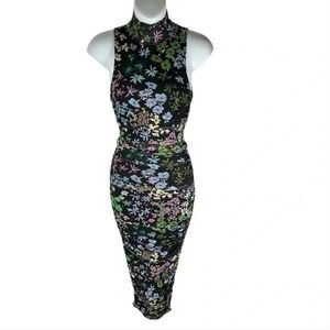 NWT AFRM Floral Maxi Dress - Black, Green, Blue, Purple